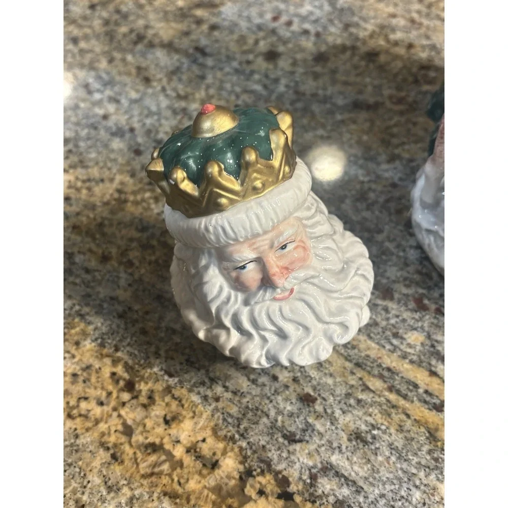 VTG Fitz and Floyd King Wenceslas Santa‎ Christmas Teapot Pitcher Omnibus 1995